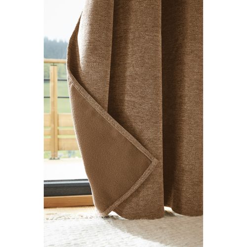 Rideau Occultant Phonique Et Thermique Doublé Polaire 100% Opaque - Marron - 140x260 Cm