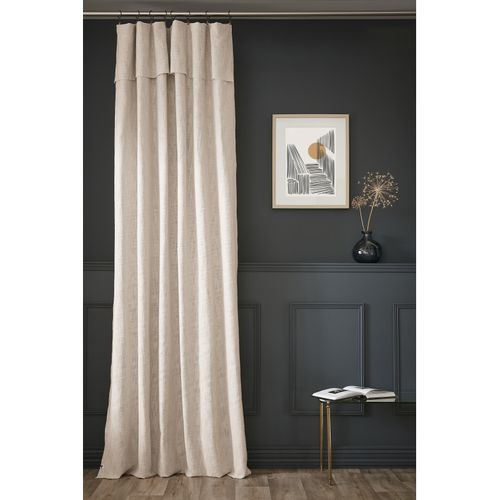 Rideau Ajustable + 8 Anneaux Pince "sixtine" 140 X 270 Cm - Taupe - 140x270 Cm