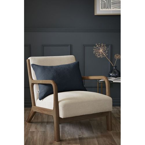 Coussin Déhoussable "sixtine" 40 X 60 Cm - Bleu Nuit - 40x60 Cm