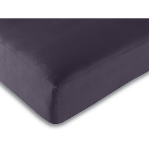 2 Draps Housse Prune 140 X 190 Cm - Violet - 140x190 Cm
