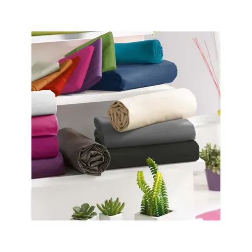 2 Draps Housse Prune 90 X 190 Cm - Violet - 90x190 Cm