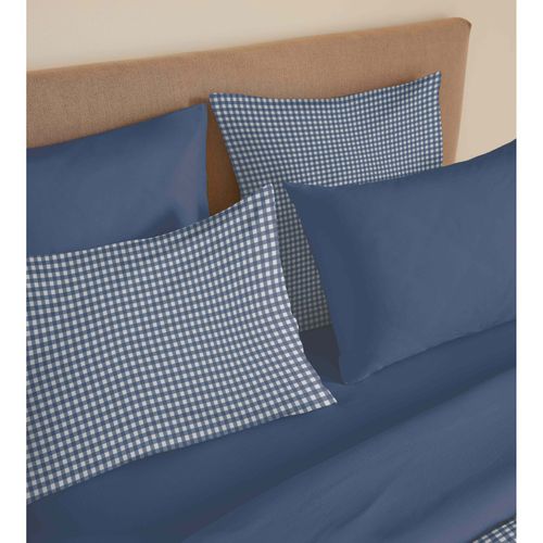 Pack Complet Housse De Couette Réversible "vanessa" 6 Pièces Gabrielle Marine - 160x200 Cm