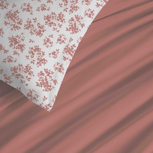 Pack Complet Housse De Couette Réversible "vanessa" 4 Pièces Eloise Abricot - 90x190 Cm