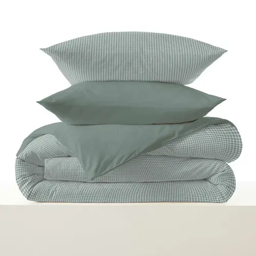 Pack Complet Housse De Couette Réversible "vanessa" 6 Pièces Gabrielle Sauge - 180x200 Cm