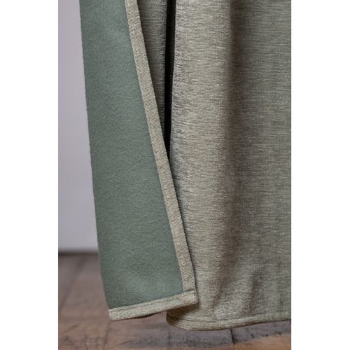 Lot De 2 Rideaux Occultant Phonique Et Thermique Chenille Doublé Polaire - Kaki - 140x240 Cm