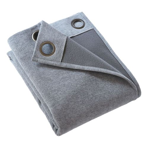 Rideau Occultant Phonique Et Thermique Doublé Polaire 100% Opaque - Gris - 140x180 Cm
