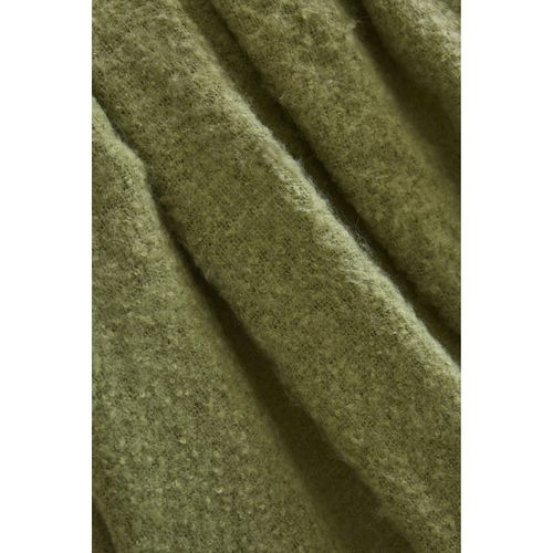 Plaid 130 X 170 Cm Polyester Tricot Uni Effet Mohair "melia"