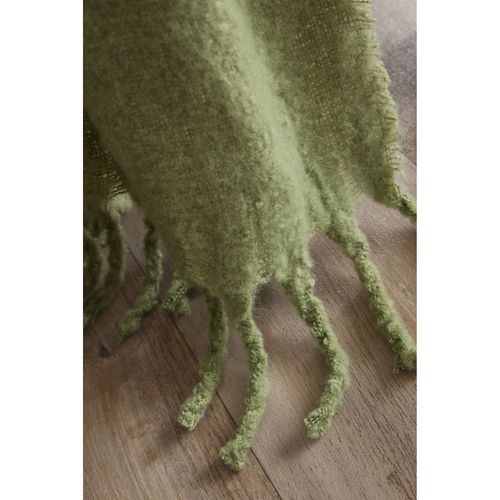 Plaid 130 X 170 Cm Polyester Tricot Uni Effet Mohair "melia"