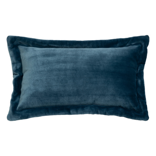 Coussin "cuddly" 38 X 58 Cm Et 53 X 53 Cm Flanelle 550 G - Bleu Paon - 38x58 Cm