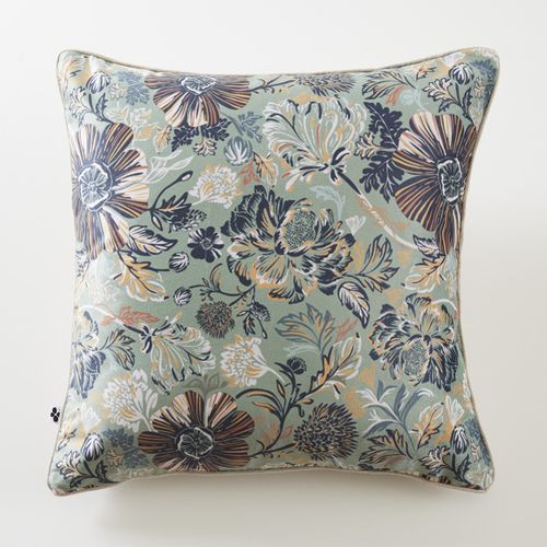 Coussin Déhoussable 50 X 50 Cm "isaline" Velours Imprimé - Multicolor - 50x50 Cm
