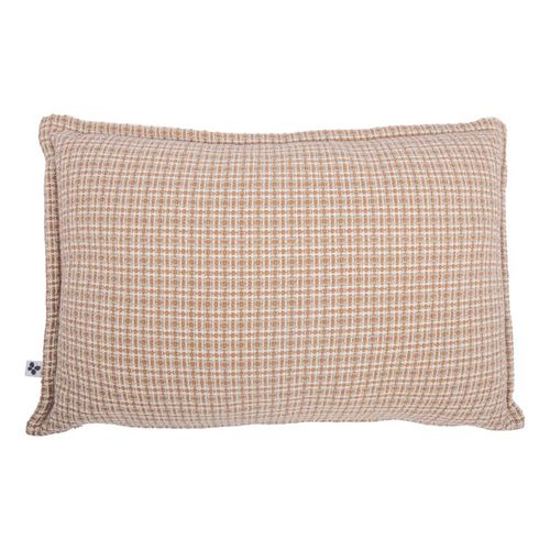 Coussin Déhoussable Avec Passepoil 40 X 60 Cm "edgar" Coton Texturé - Beige - 40x60 Cm