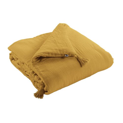 édredon 150 X 150 Cm – Double Gaze De Coton – Safran