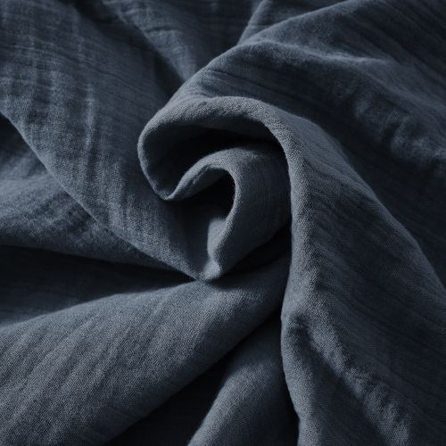 Cache-sommier 180 X 200 Cm – Double Gaze De Coton 125 G/m² – Gaïa Minuit