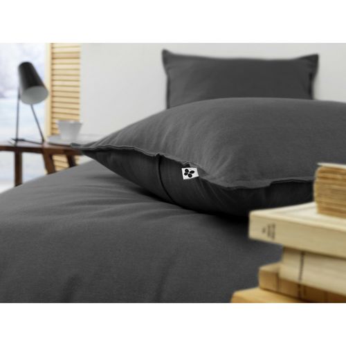 Taie D’oreiller 63 X 63 Cm – Flanelle Chaude – Collection Candice – Coloris Anthracite