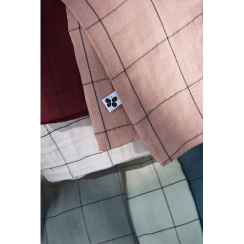 Taie D'oreiller Gaze De Coton Tissée  50 X 70 Cm Gaia Match Rose Clair