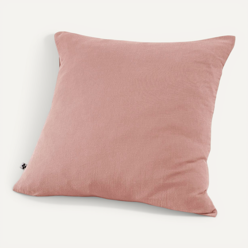 Taie D’oreiller 60 X 60 Cm – Double Gaze De Coton – Gaïa Rose Pêche