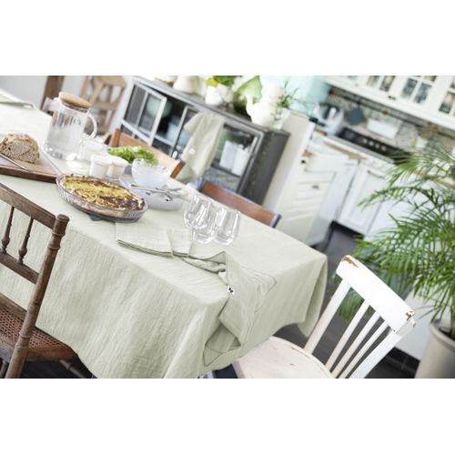 Nappe Rectangulaire 150 X 250 Cm – Double Gaze De Coton – Gaïa Vert D’eau