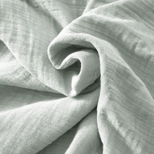 Nappe Rectangulaire 150 X 250 Cm – Double Gaze De Coton – Gaïa Vert D’eau