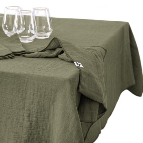 Nappe Rectangulaire 150 X 250 Cm – Double Gaze De Coton – Gaïa Romarin