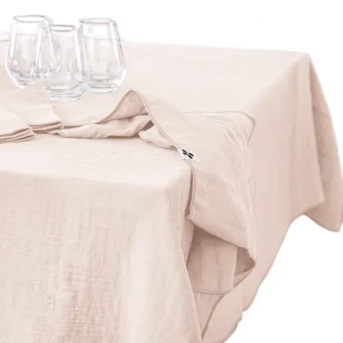 Nappe Rectangulaire 150 X 350 Cm – Double Gaze De Coton – Gaïa Guimauve