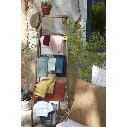 Taie D’oreiller 60 X 60 Cm – Gaze De Coton Tissée – Gaïa Match Rose Pêche