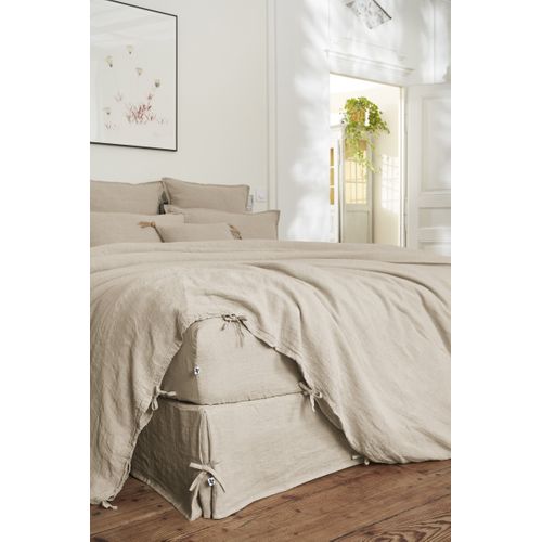 Housse de couette lin lavé soline thym