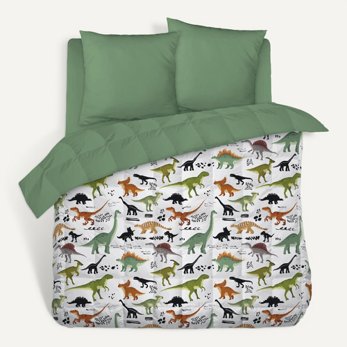 Couette Imprimée 240x260 Cm Avec Taies Coton Cretace