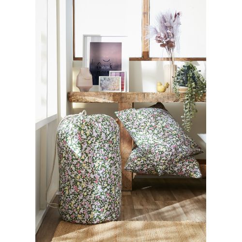 Couette Imprimée 240 X 220 Cm + 2 Taies D’oreiller 60 X 60 Cm – Coton Imprimé – Myosotis