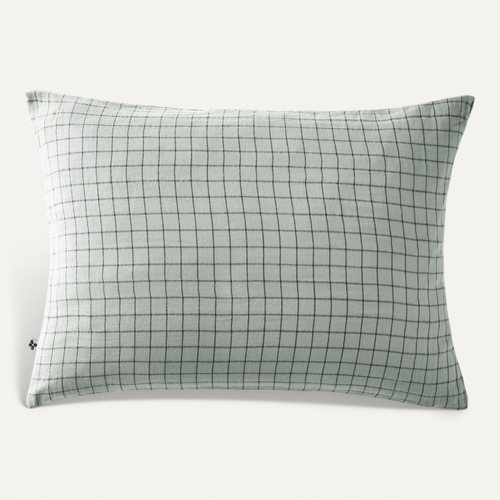 Taie D’oreiller 50 X 70 Cm – Gaze De Coton Tissée – Gaïa Mix – Eucalyptus