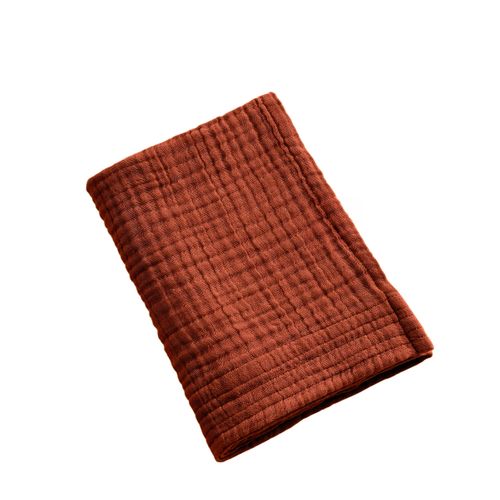 Serviette De Toilette 50 X 90 Cm - Quadruple Gaze De Coton 220 G/m² - Gaia Terracotta
