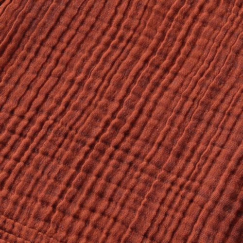 Serviette De Toilette 50 X 90 Cm - Quadruple Gaze De Coton 220 G/m² - Gaia Terracotta