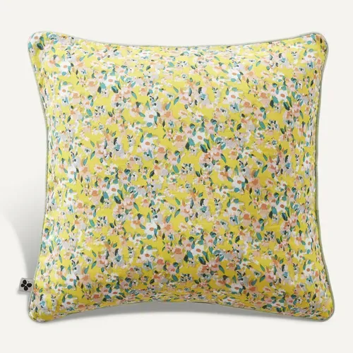Coussin Déhoussable Avec Passepoil 45 X 45 Cm – Gaze De Coton Imprimée Manon