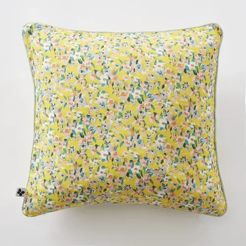 Coussin Déhoussable Avec Passepoil 45 X 45 Cm – Gaze De Coton Imprimée Manon