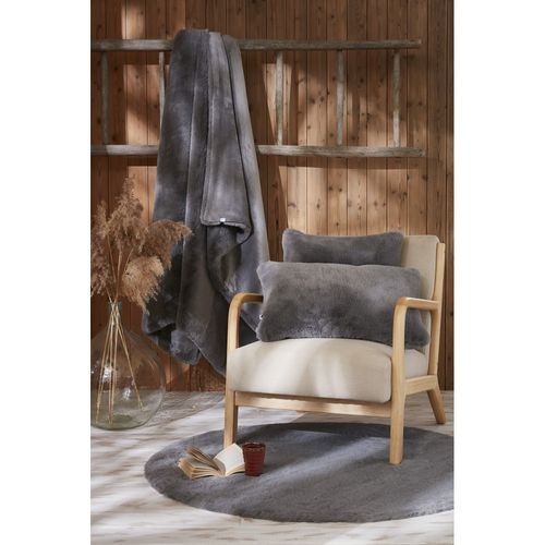 Coussin Déhoussable 40 X 60 Cm – Polyester Imitation Fourrure Sven Loup
