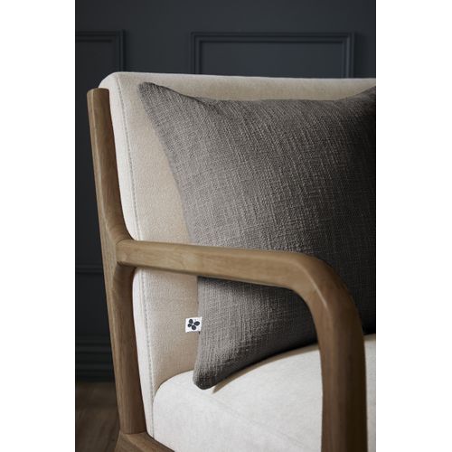 Coussin Déhoussable 45 X 45 Cm – 100 % Coton Texturé – Sixtine Ardoise