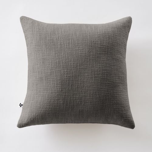 Coussin Déhoussable 45 X 45 Cm – 100 % Coton Texturé – Sixtine Ardoise