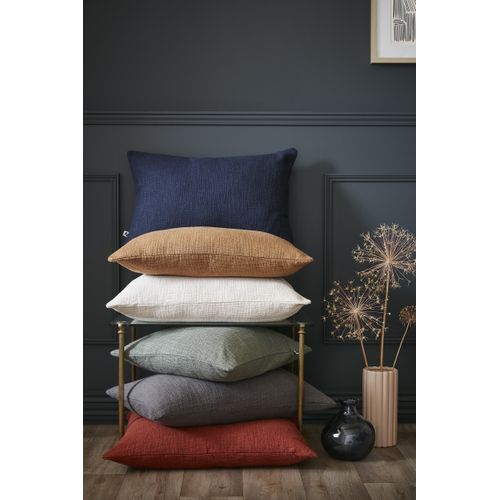 Coussin Déhoussable 45 X 45 Cm – 100 % Coton Texturé – Sixtine Ardoise