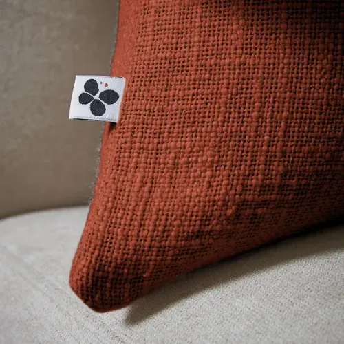Coussin Déhoussable 60 X 60 Cm - 100% Coton Sixtine Terracotta