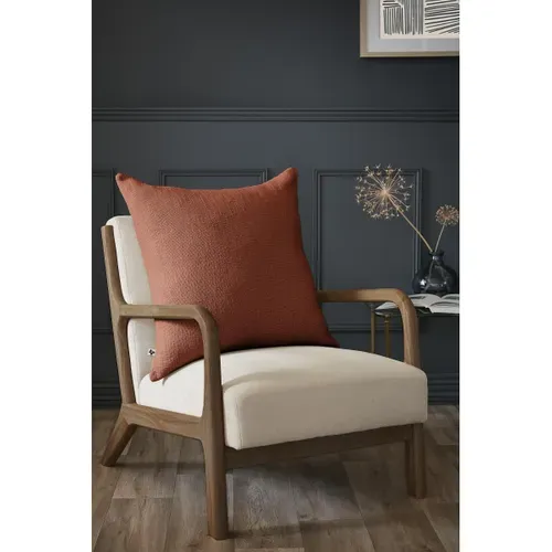 Coussin Déhoussable 60 X 60 Cm - 100% Coton Sixtine Terracotta