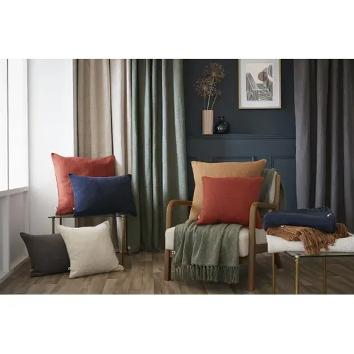 Plaid 180 X 220 Cm – Coton Texturé Sixtine – Coloris Terracotta – 210 G/m²