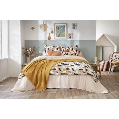 Bout De Lit 90 X 200 Cm – Double Gaze De Coton Imprimée – Julia