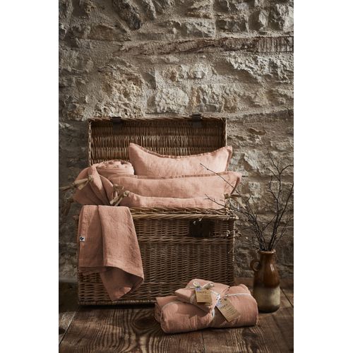 Drap Plat 240 X 300 Cm – Lin Lavé Français - Soline Vieux Rose