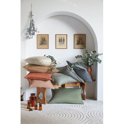 Taie D’oreiller 63 X 63 Cm — Lyocell Uni Lysandre — 120 Fils - Blush