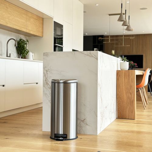 Poubelle à Pédale Inox Urban Argent 30l