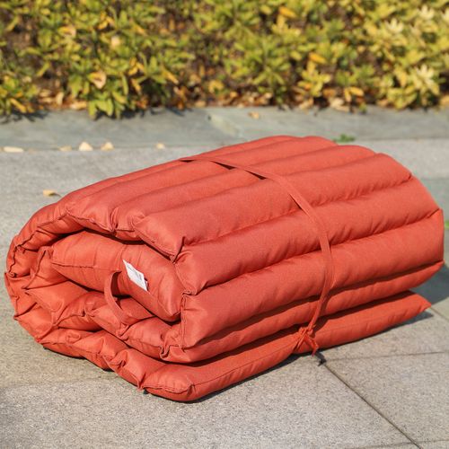 Lot De 2 Matelas Bain De Soleil Sormiou Terracotta Polyester 180x60cm