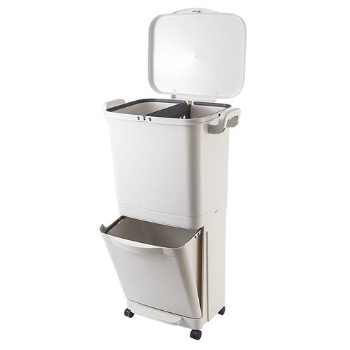 Poubelle Tri Sélectif Avec Roulettes Valoris 45l