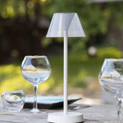 2 Lampes De Table Sans Fil Beverly Blanc H34cm