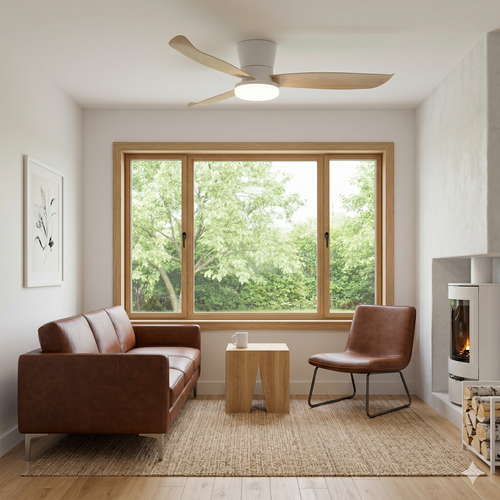 Ventilateur Plafond LED Boreal D107cm Effet Bois