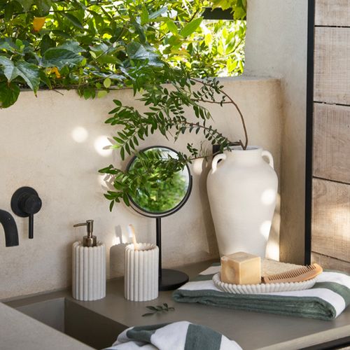 Distributeur Savon Resine Beige Lugano