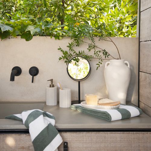 Distributeur Savon Resine Beige Lugano